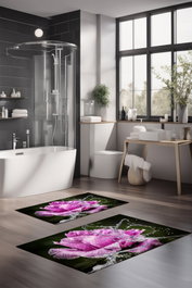 Mijölnir Juego de alfombrillas de baño CT-5149 de 2 piezas, Multicolor